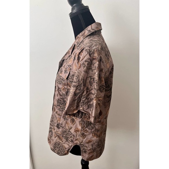 GANNI floral poplin shirt button down - Large - Picture 5 of 7